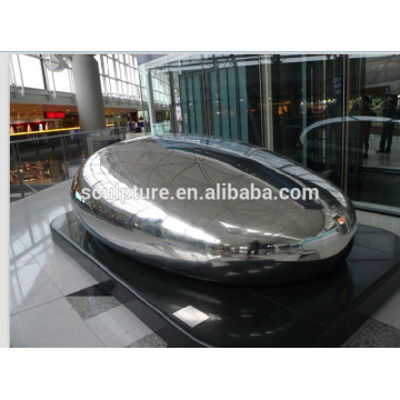 modern large stainless steel sculpture for outdoor or indoor decoration